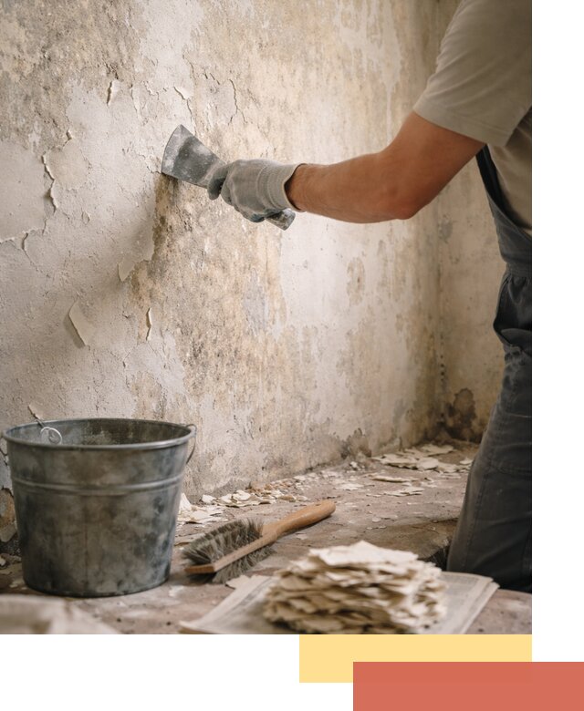 Удаление старой краски со стен в Выборге качественно и быстро