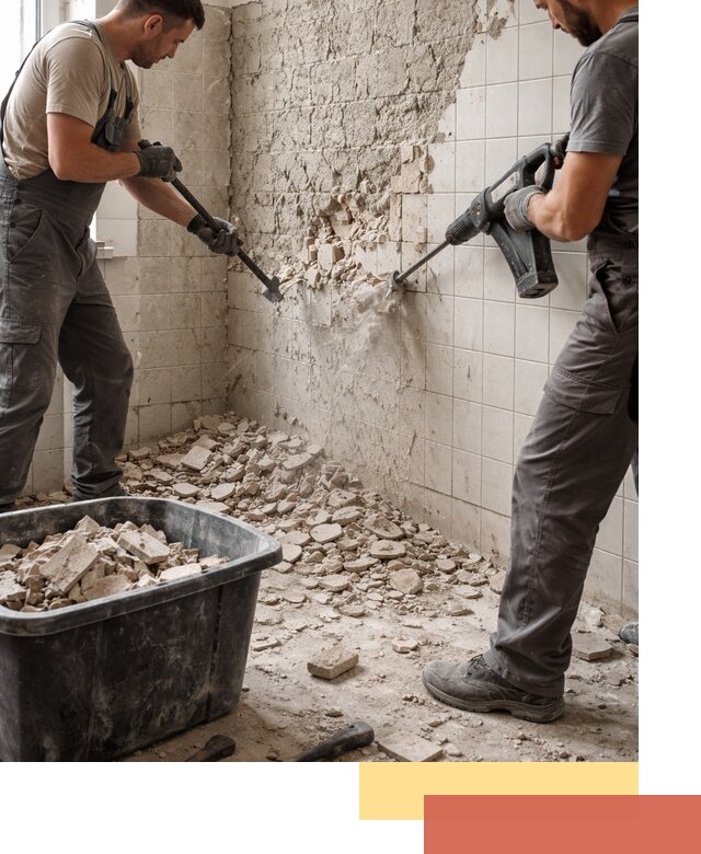 Демонтаж плитки со стен в Выборге быстро и аккуратно