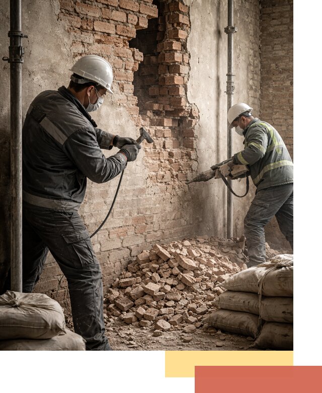 Демонтаж кирпичных стен в Выборге быстро и безопасно