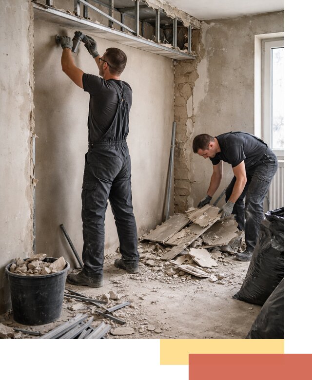 Демонтаж короба из гипсокартона в Выборге быстро и аккуратно