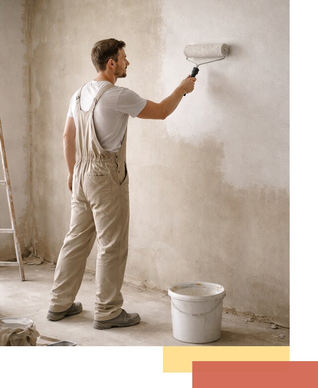 Грунтовка стен под отделку в Выборге профессиональным раствором