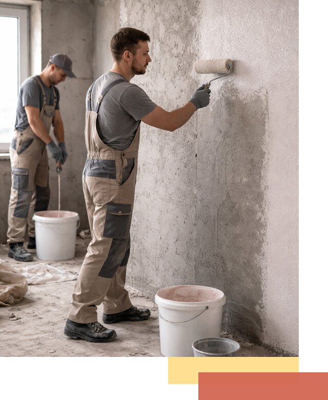 Нанесение бетоноконтакта на стены в Выборге для последующей отделки