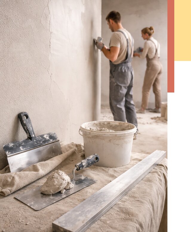 Штукатурка стен гипсовая в Выборге от 4599 руб/м2 — быстро и недорого | ОТДЕЛОЧНИК-Вбр