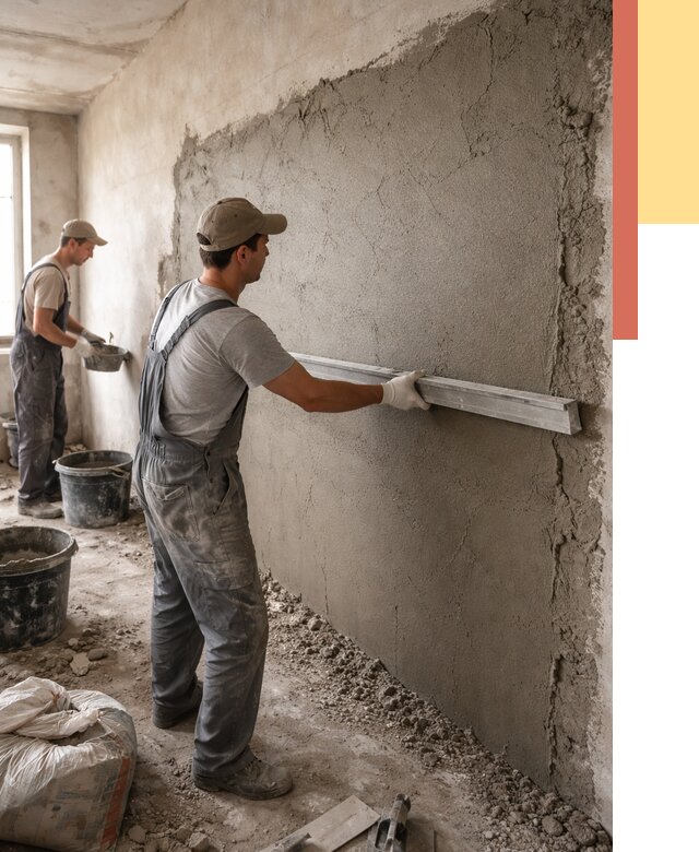 Цементная штукатурка стен в Выборге от 4599 руб/м2 — быстро и недорого | ОТДЕЛОЧНИК-Вбр