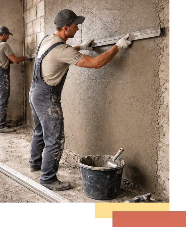 Штукатурка стен цементно-песчаная в Выборге профессионально