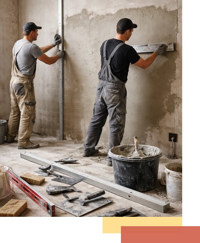 Профессиональная штукатурка стен под плитку в Выборге