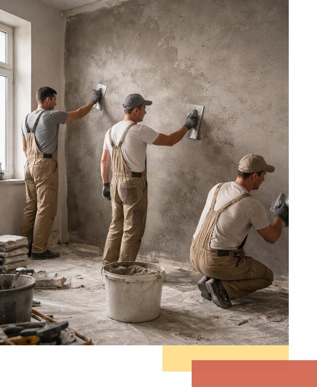 Декоративная штукатурка под бетон в Выборге для стен и потолков