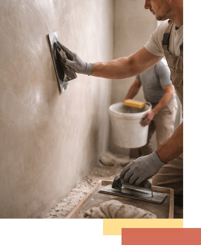 Нанесение марокканской штукатурки таделакт в Выборге
