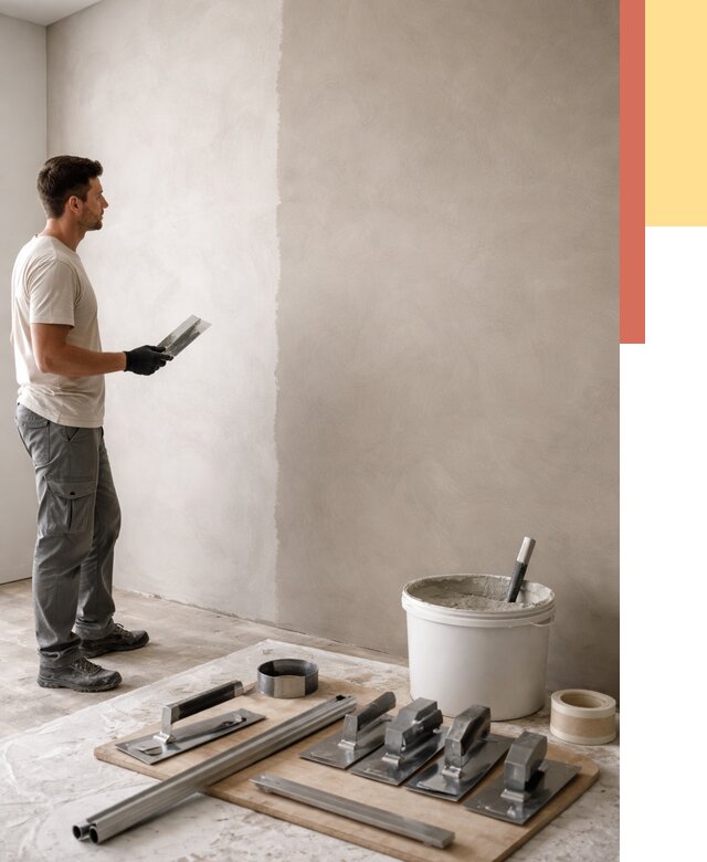 Нанесение микроцемента на стены в Выборге от 3271 руб./м2 под ключ | ОТДЕЛОЧНИК-Вбр