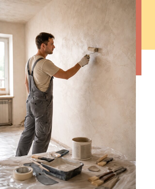 Нанесение лессирующей краски по декоративке в Выборге от 1789 руб. | ОТДЕЛОЧНИК-Вбр