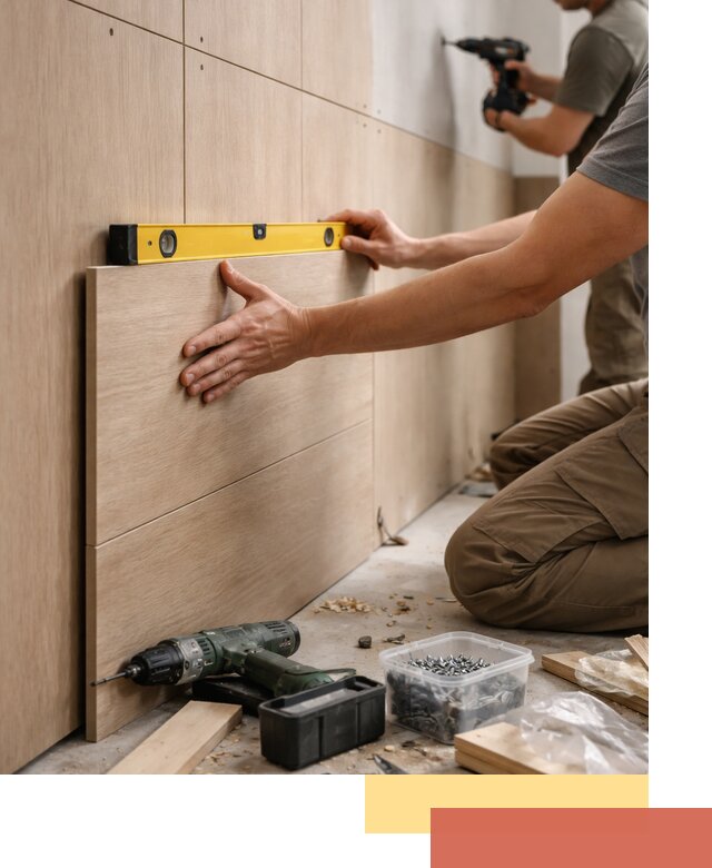 Профессиональный монтаж МДФ панелей на стены в Выборге