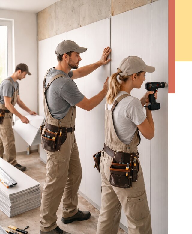 Монтаж ПВХ панелей на стены в Выборге от 460 руб/м2 — быстро и недорого | ОТДЕЛОЧНИК-Вбр