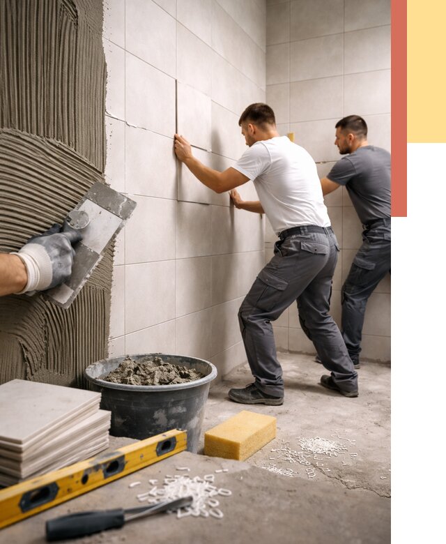 Укладка плитки на стены в Выборге от 869 руб. — качественно и недорого | ОТДЕЛОЧНИК-Вбр