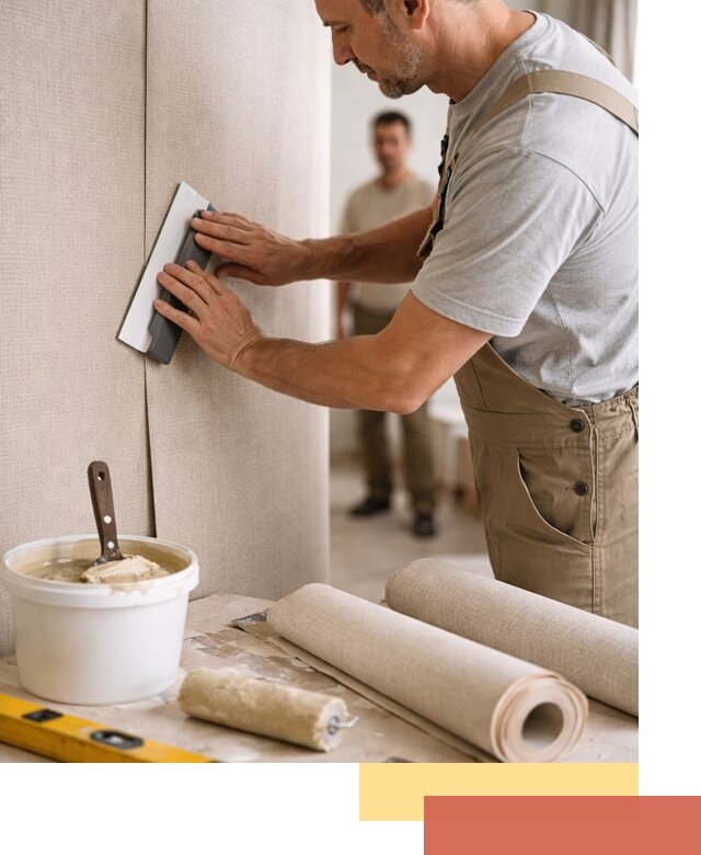 Поклейка текстильных обоев в Выборге профессионально и аккуратно