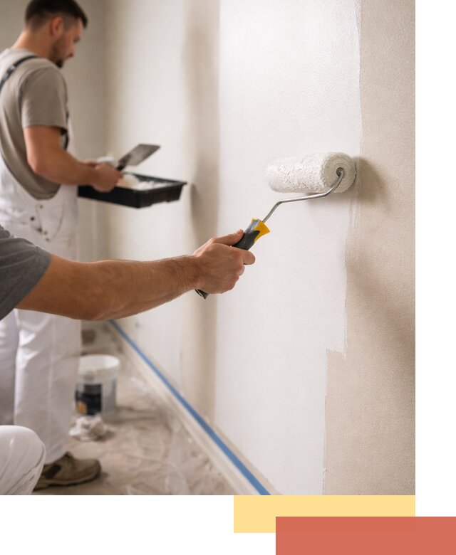 Покраска стен акриловой краской профессионально в Выборге