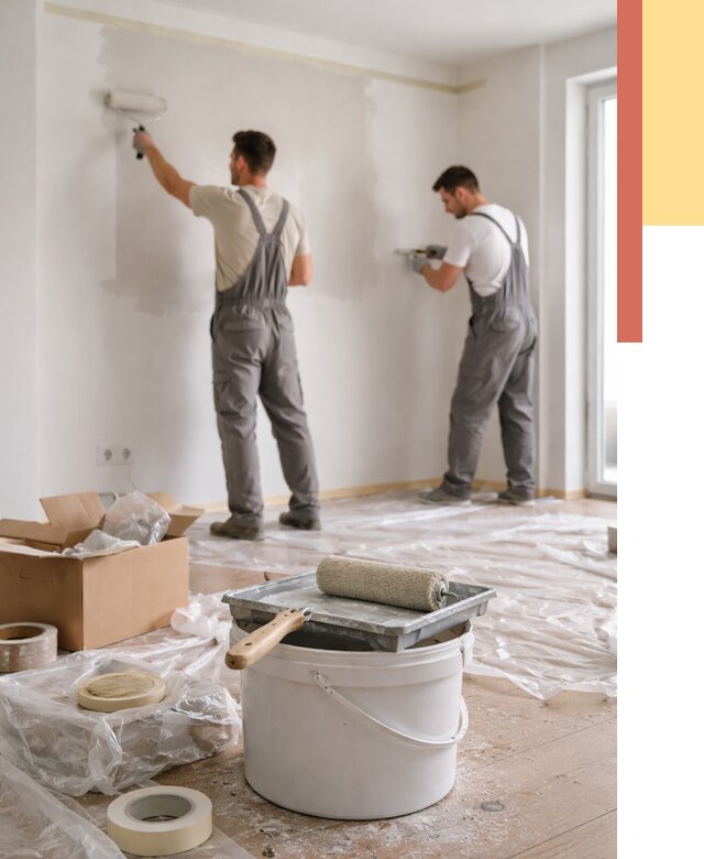 Покраска стен в квартире в Выборге от 2555 руб/м2 — быстро и недорого | ОТДЕЛОЧНИК-Вбр