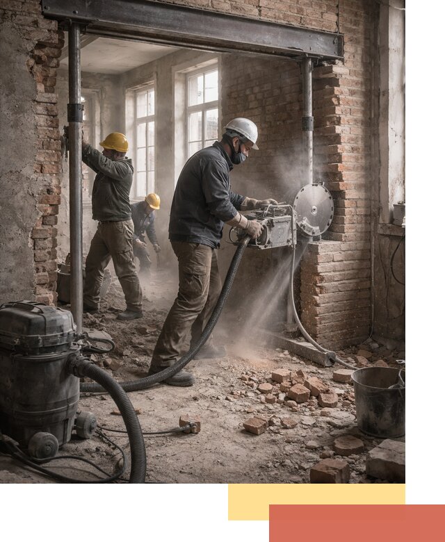 Прорезка проема в стене под дверной или оконный проем в Выборге