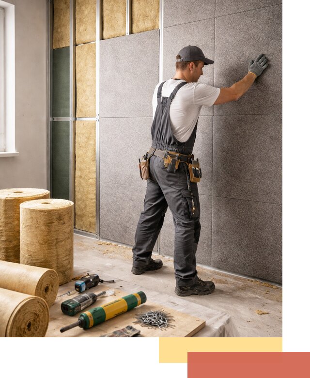 Профессиональная шумоизоляция стен в Выборге для квартиры и офиса