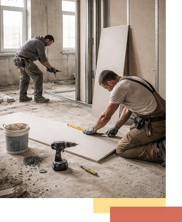 Кладка перегородок из ПГП под ключ в Выборге