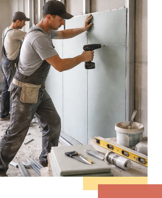 Кладка влагостойких перегородок ПГП в Выборге