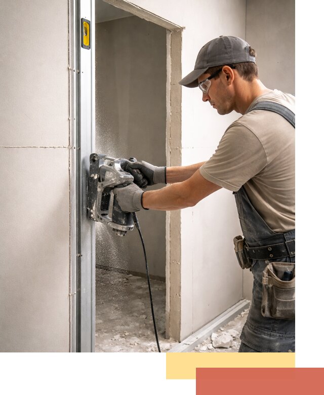 Устройство дверного проема в перегородке в Выборге