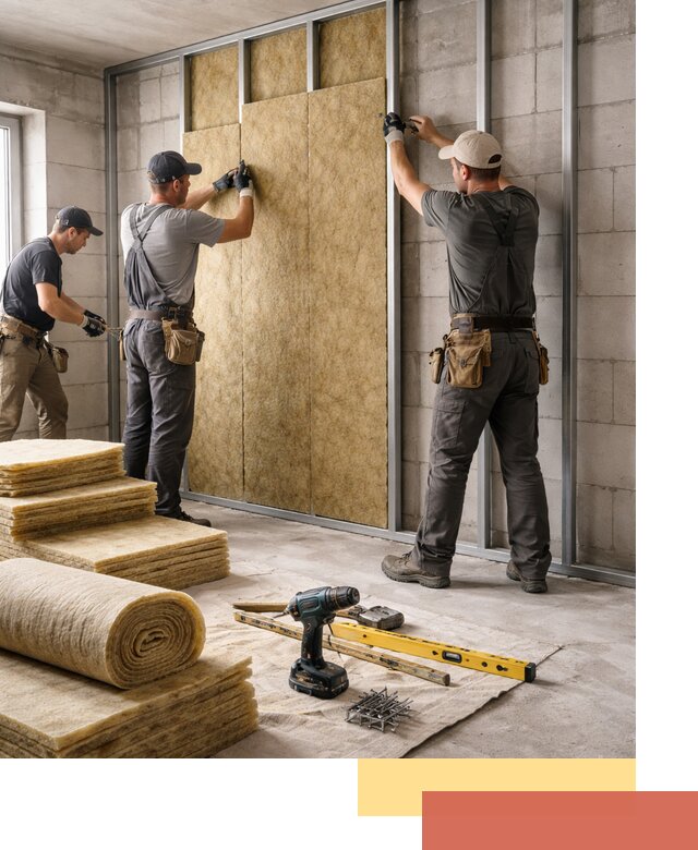 Шумоизоляция перегородок из блоков в Выборге — монтаж и защита шумоизоляцией