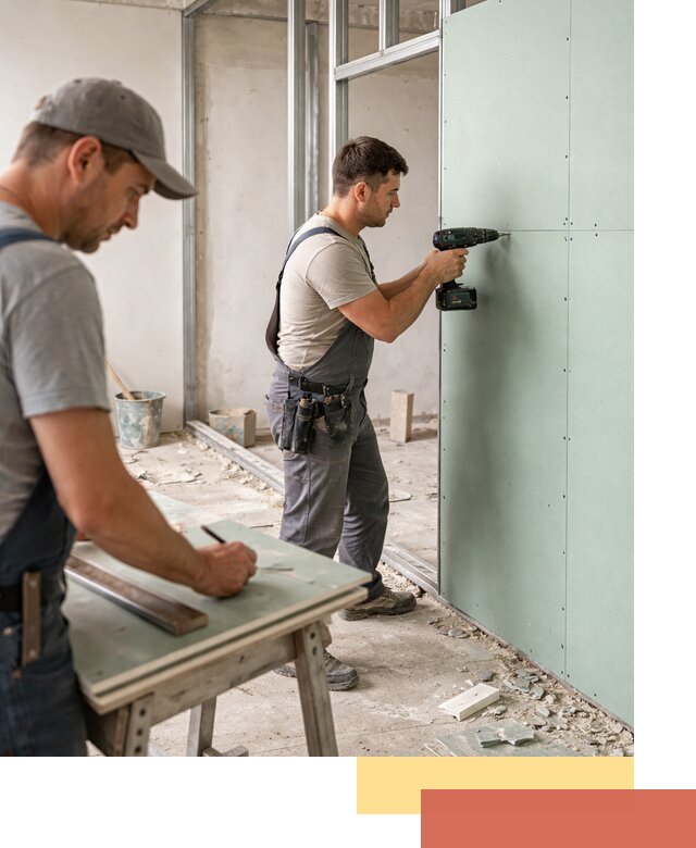 Перегородки из влагостойкого гипсокартона под ключ в Выборге