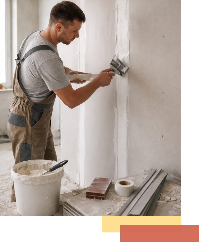 Шпаклевка перегородок из гипсокартона в Выборге качественно и быстро