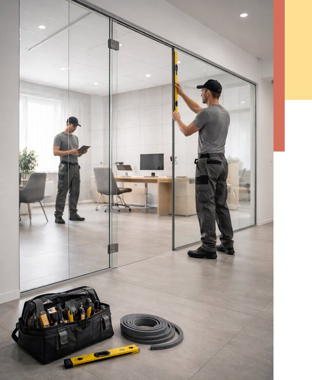 Цельностеклянные перегородки под ключ в Выборге от 9710 руб. — монтаж и цены | ОТДЕЛОЧНИК-Вбр