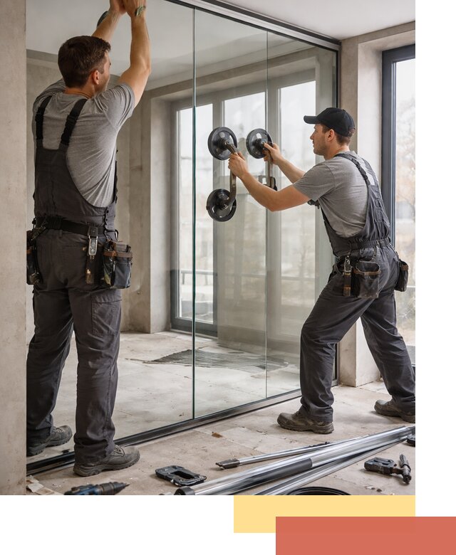 Цельностеклянные перегородки под ключ в Выборге