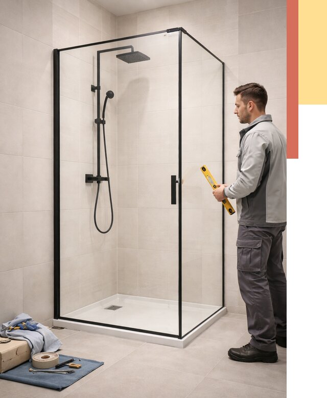 Стеклянные перегородки для душа в Выборге от 12776 руб. | Монтаж под ключ — ОТДЕЛОЧНИК-Вбр