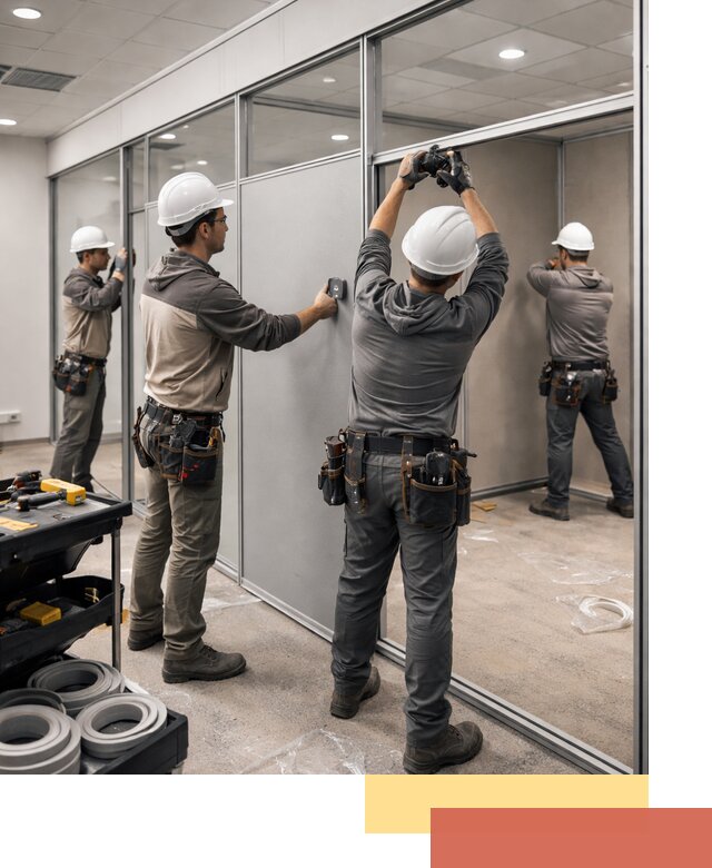 Мобильные офисные перегородки под ключ в Выборге