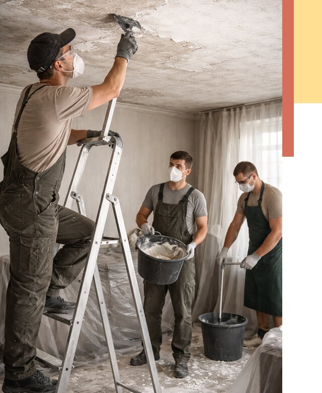 Удаление побелки с потолка в Выборге от 2555 руб. быстро и недорого | ОТДЕЛОЧНИК-Вбр