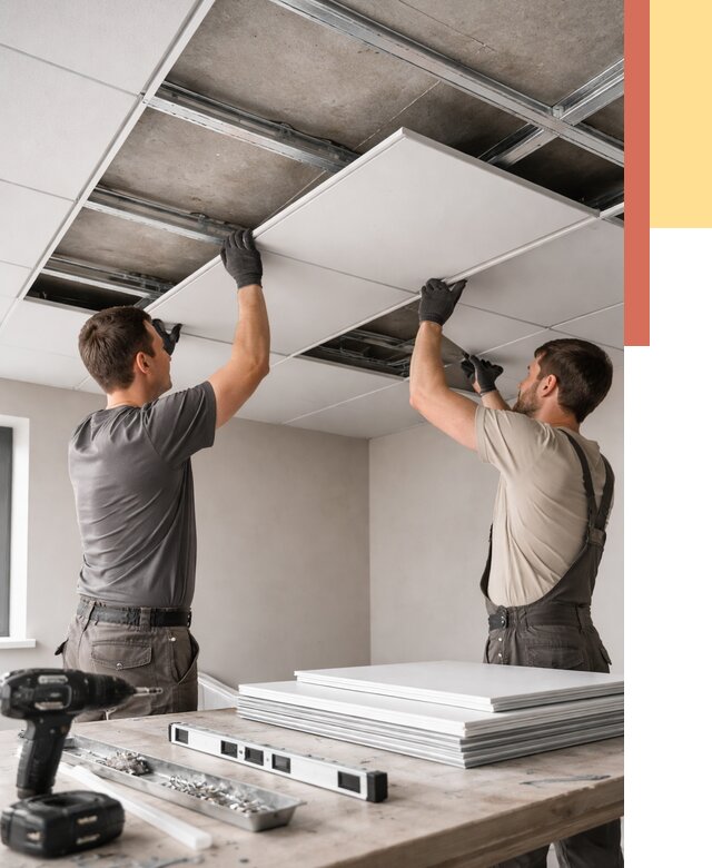 Монтаж кассетного потолка в Выборге от 4599 руб/м2 — установка и сборка | ОТДЕЛОЧНИК-Вбр