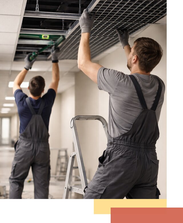 Монтаж потолка Грильято в Выборге: установка под ключ качественно