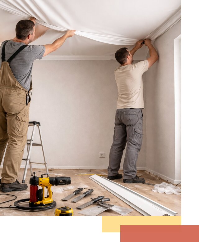 Монтаж ПВХ натяжного потолка в Выборге качественно и быстро