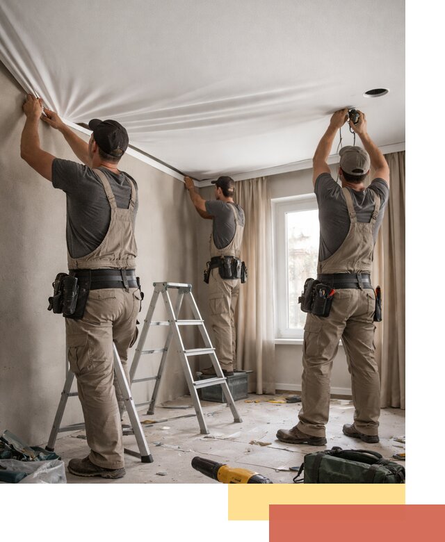 Монтаж матового натяжного потолка в Выборге качественно и быстро