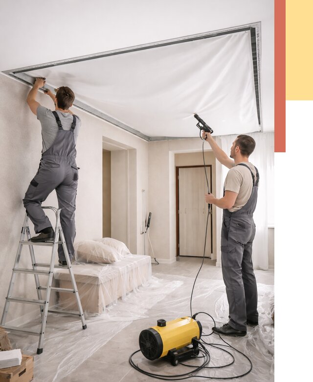 Монтаж натяжного потолка в прихожей в Выборге от 2709 руб. под ключ | ОТДЕЛОЧНИК-Вбр