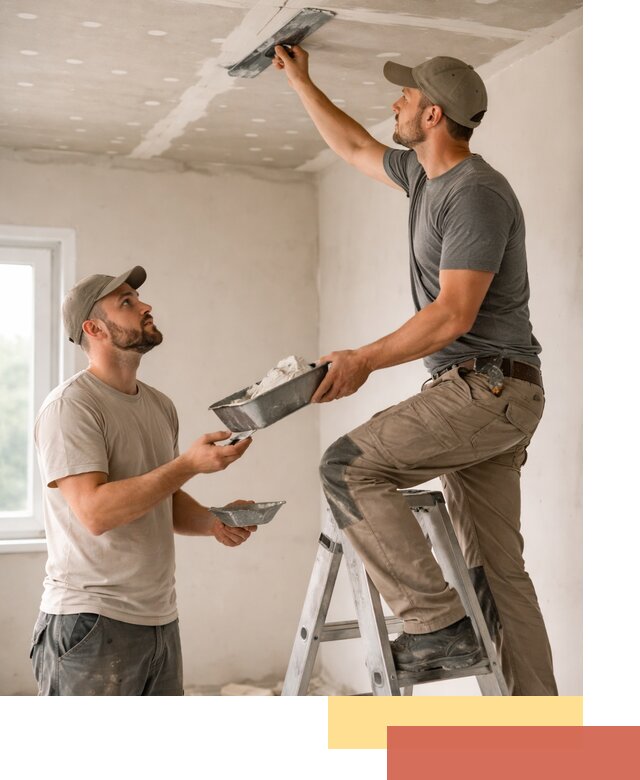 Шпаклевка потолка из гипсокартона в Выборге качественно и быстро