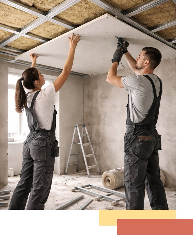 Звукоизоляция потолка из ГКЛ в Выборге профессионально и надежно