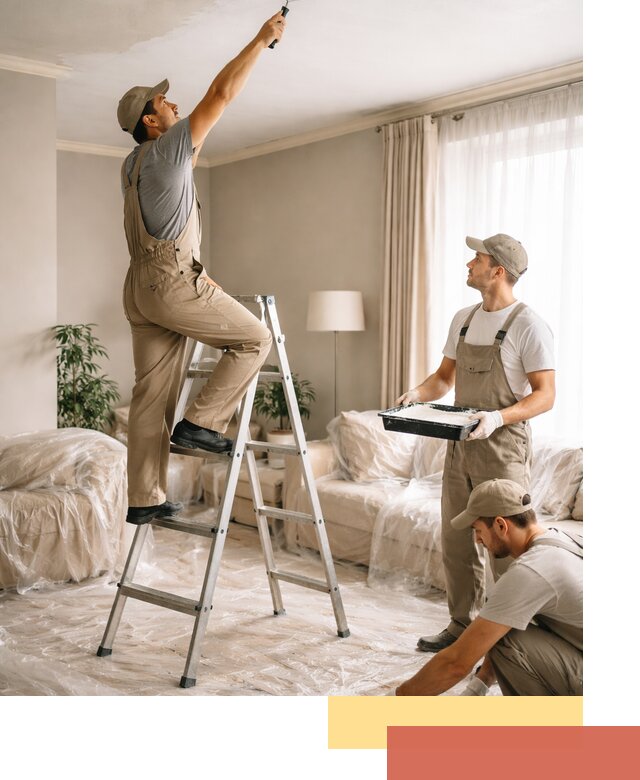 Покраска потолков акриловой краской в Выборге качественно и быстро