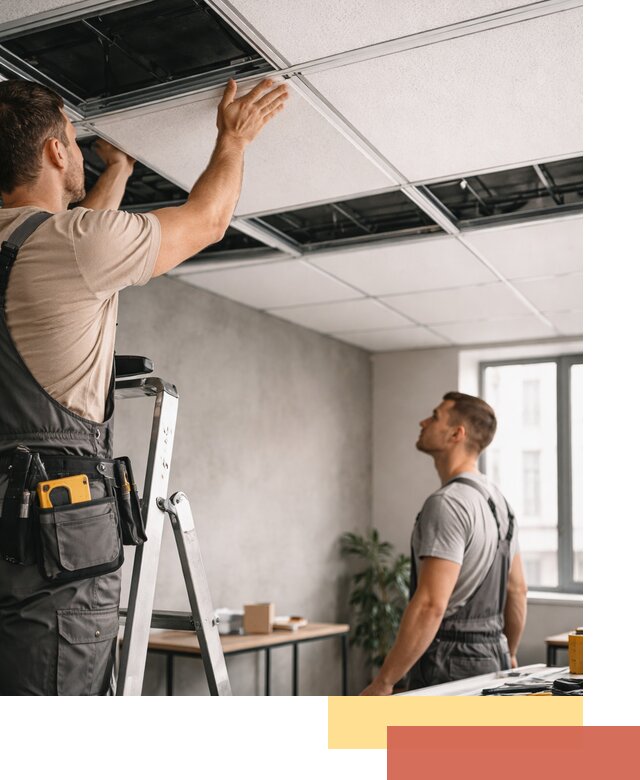 Монтаж потолочной плитки в Выборге качественно и в срок